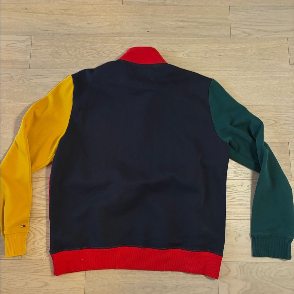 Tommy Hilfiger Men's Colorblock Sweater - Red, Green, Yellow - Picture 3 of 3